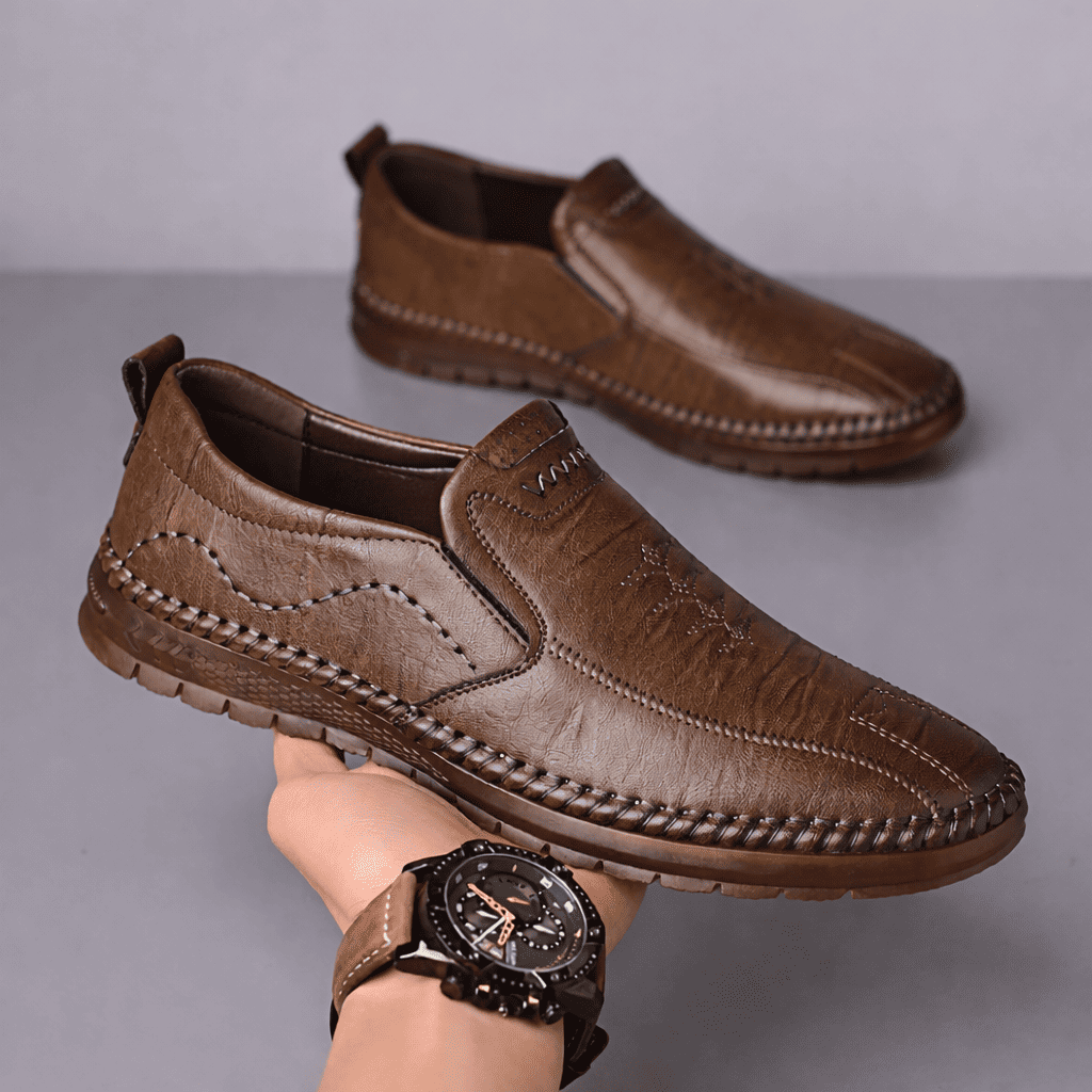 👞 Viatu vya Wanaume vya Ngozi Laini vya Kawaida vya Kutelezesha ✨