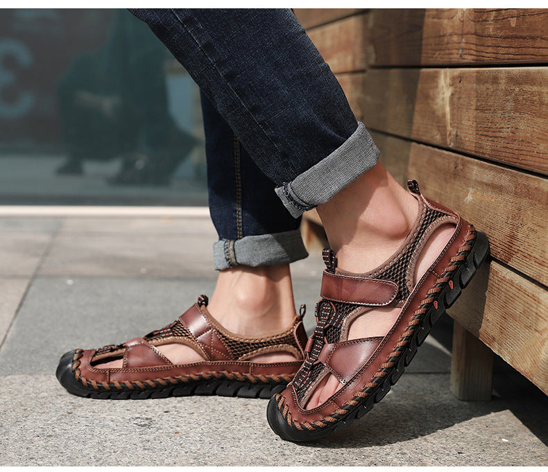 👞 New Design Men’s Sandals with Genuine Rubber Sole