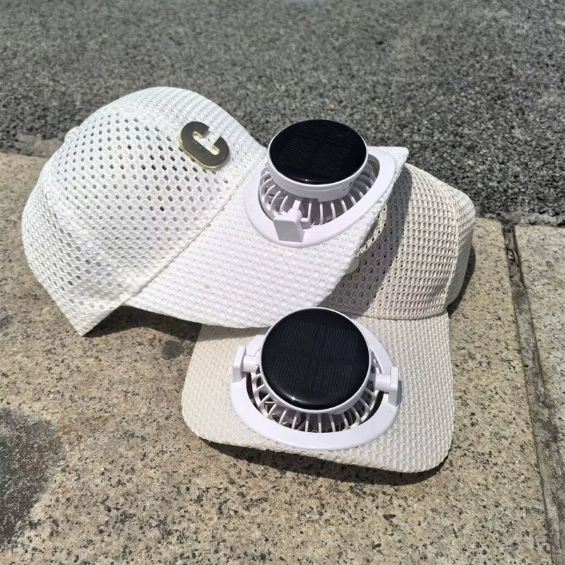 🧢☀️ Solar Cooling Fan Cap – Stay Cool Anywhere This Summer! 🌬️🔋