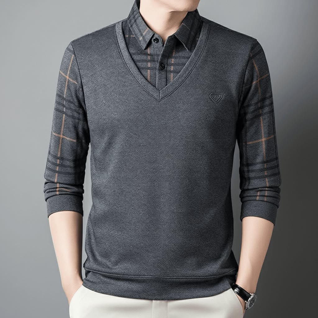 Fake-two Piece Polo Professionnel Style 2026
