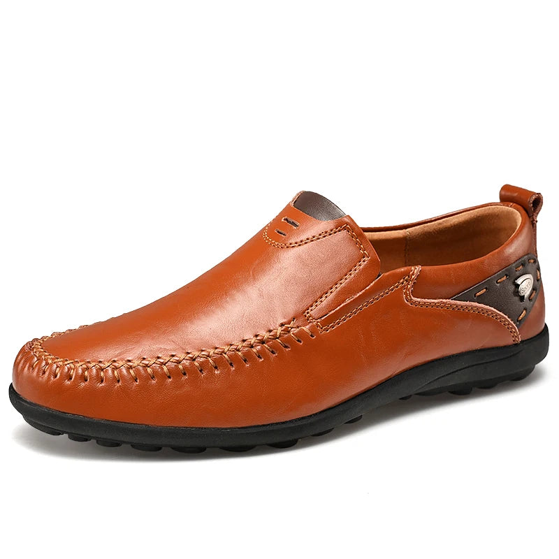 👞 Men's Casual Leather Brown Shoes – Premium Comfort Meets Timeless Style2026 ✨