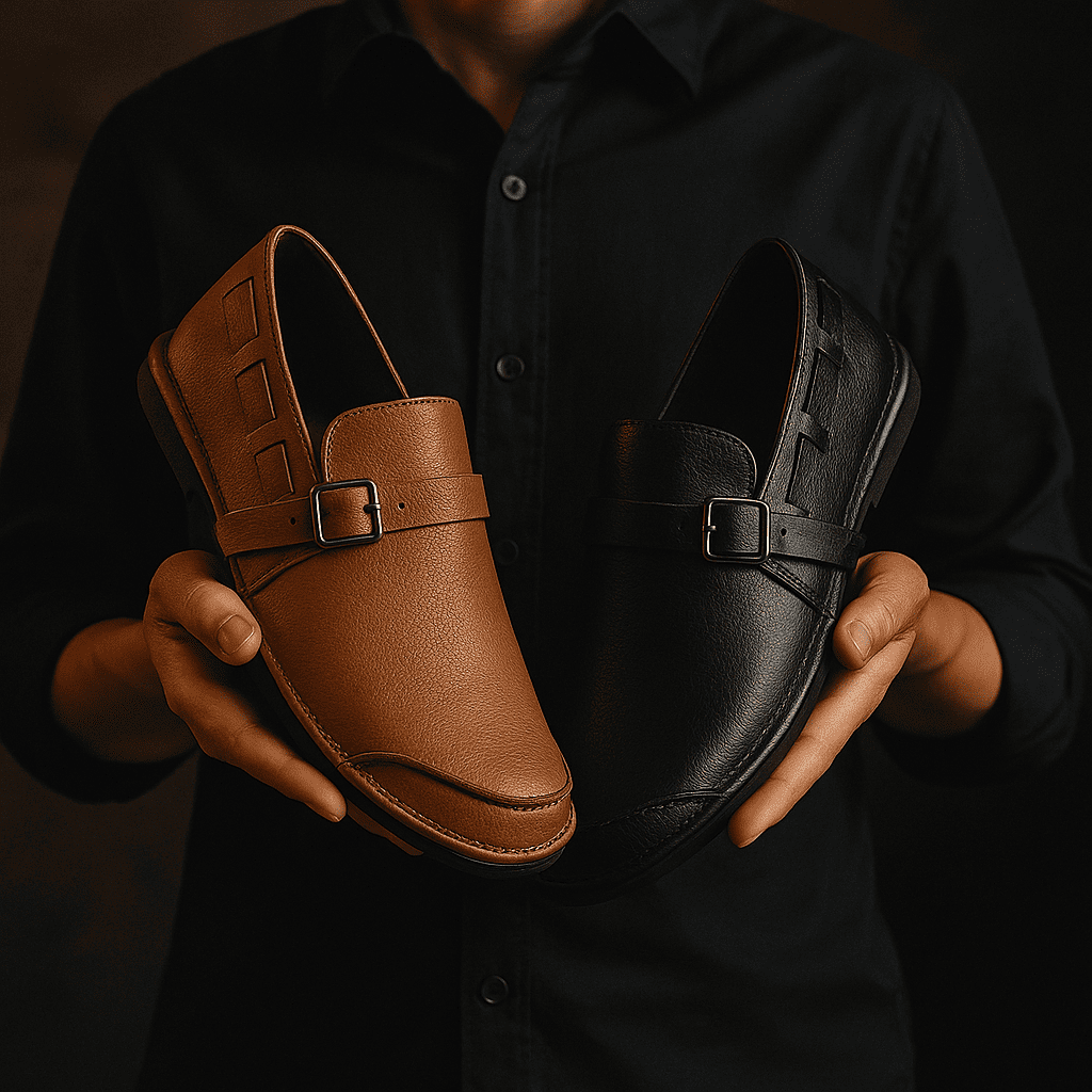 Men’s Casual Leather Loafers – Classic Buckle Design, Comfortable & Stylish Slip-On Shoes