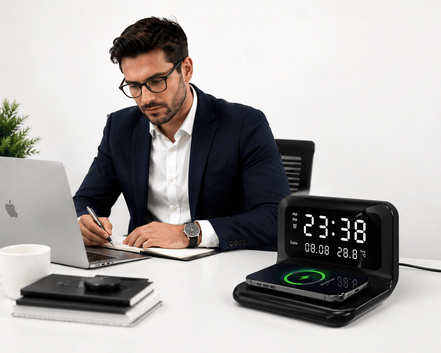 ⚡3-in-1 Wireless Charger with LED Time & Temperature Display | Fast Charging Station 2026