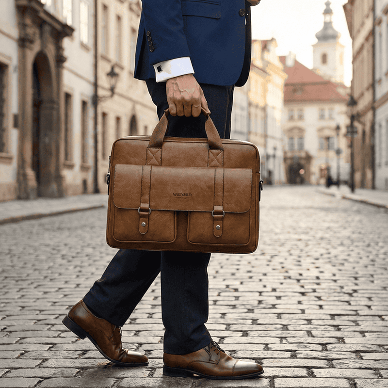 💼 Mkoba wa Biashara wa Ngozi wa WEIXIER