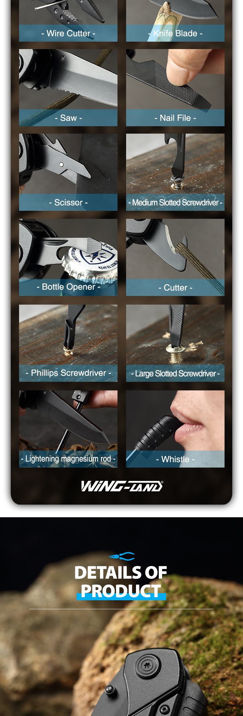 Multi-Functional Knife ; Pliers Tool 🔥