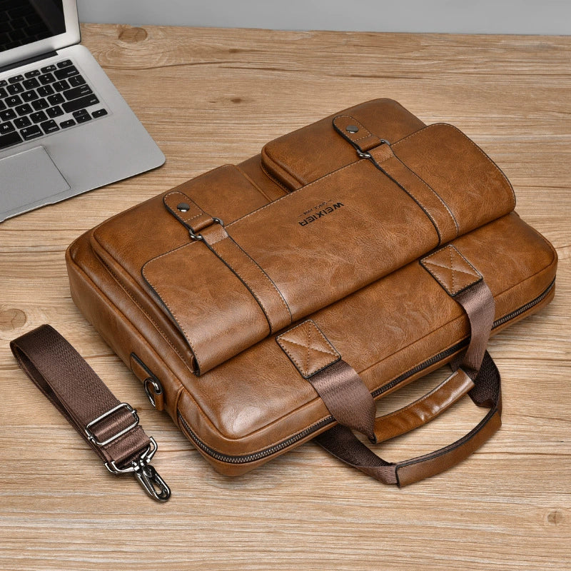 💼 Mkoba wa Biashara wa Ngozi wa WEIXIER