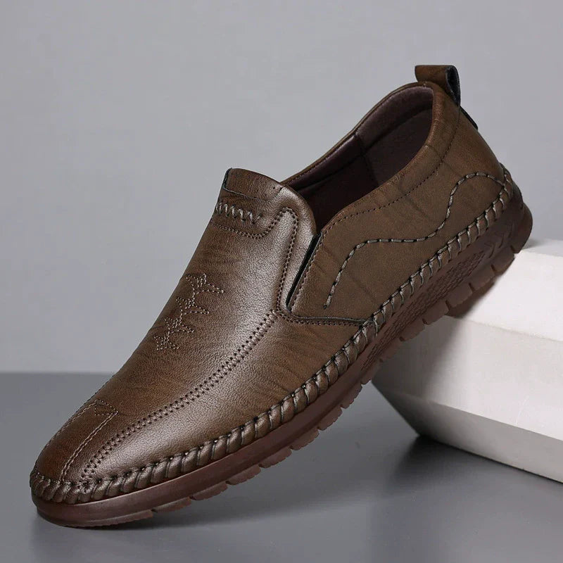 👞 Viatu vya Wanaume vya Ngozi Laini vya Kawaida vya Kutelezesha ✨