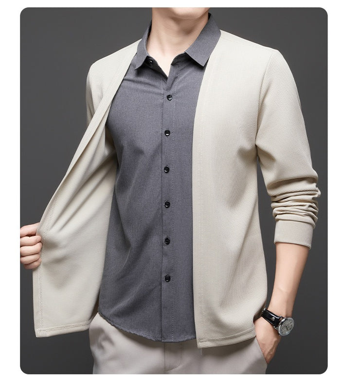 Fake-two Piece-Cardigan  Professionnel Style 2026✨