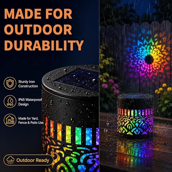 ✨ Lumara™ 2026 Solar Mandala Wall Lights – 4-Pack Outdoor Garden Fence Projectors