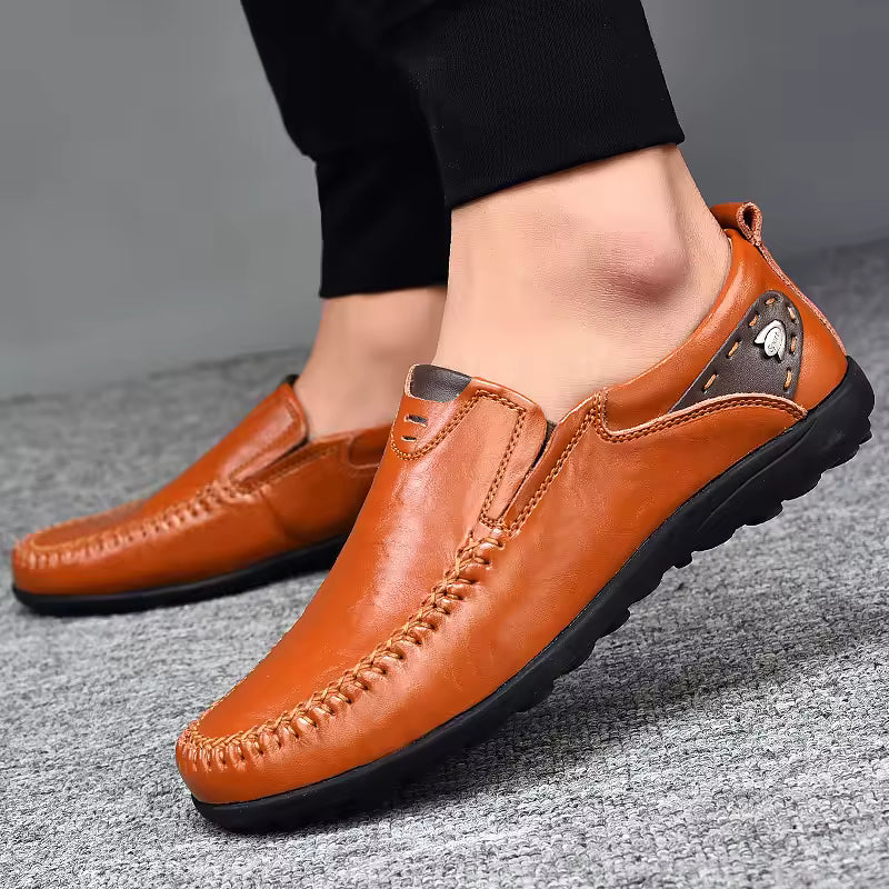 👞 Men's Casual Leather Brown Shoes – Premium Comfort Meets Timeless Style2026 ✨