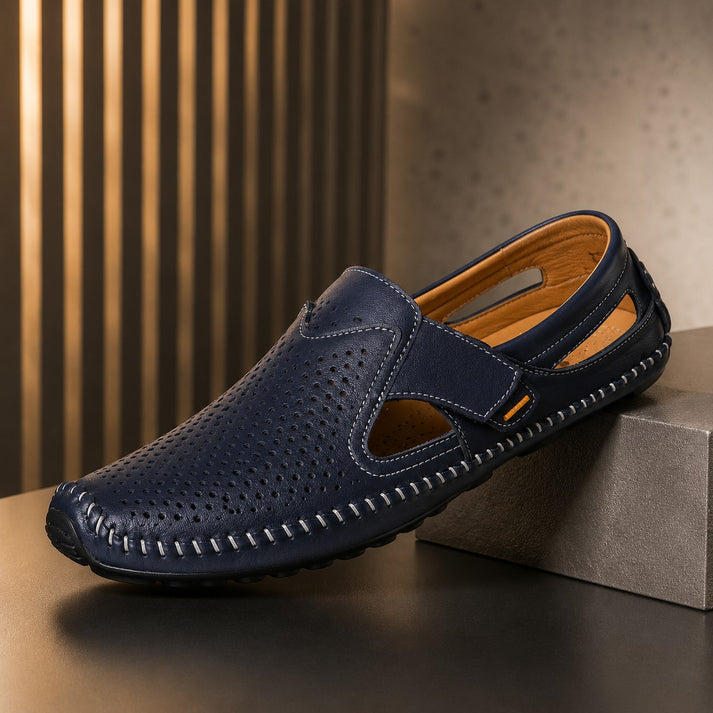 👞 Men's Classic Blue Leather Shoes – Premium Comfort Meets Timeless Style 2026 ✨